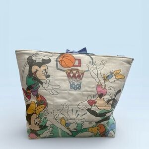 Upcycled Disney Mickey & Friends Sports Tote Bag – Handmade